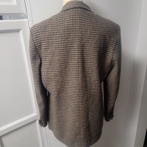 LL Bean Blazer Vintage Womens 10 Houndstooth Three Button Wool Jacket - Picture 4 of 13
